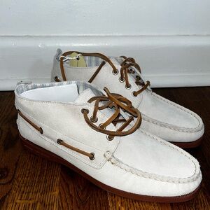 Sperry Cream and Brown Loafers